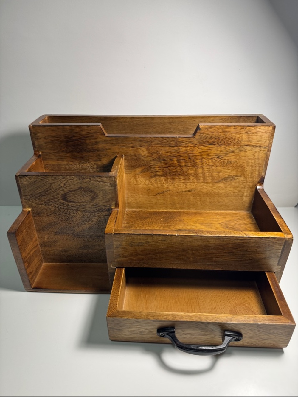 Luxe Designs wooden desk organizer drawer sorting mail or office supplies - Picture 4 of 8